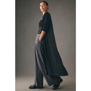 Anthropologie Long Twofer Cardigan Sweater L NWT